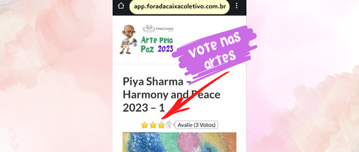 Votação para o Arte pela Paz 2023